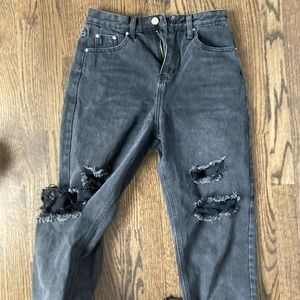 shein black oversized jeans SIZE S